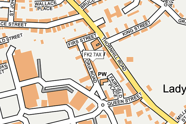FK2 7AX map - OS OpenMap – Local (Ordnance Survey)