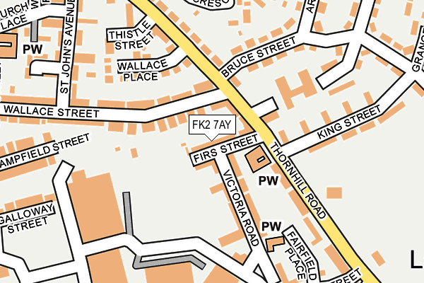 FK2 7AY map - OS OpenMap – Local (Ordnance Survey)