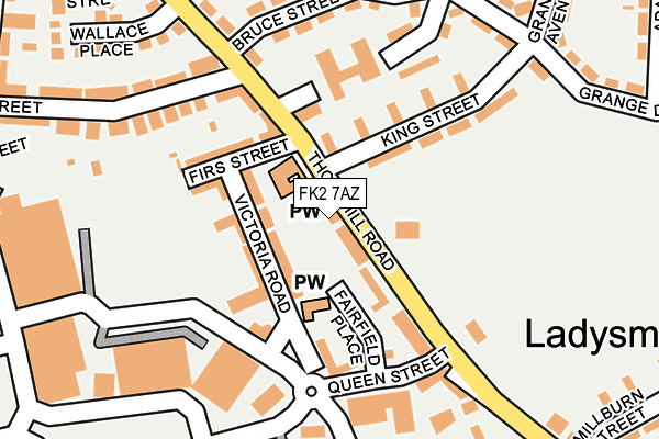 FK2 7AZ map - OS OpenMap – Local (Ordnance Survey)