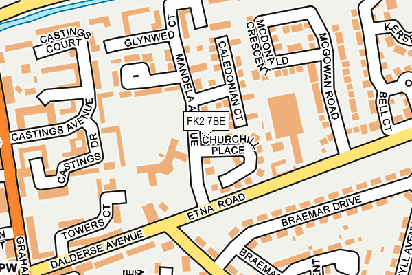 FK2 7BE map - OS OpenMap – Local (Ordnance Survey)