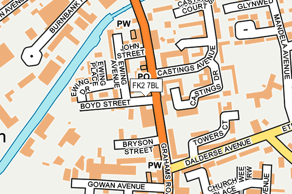 FK2 7BL map - OS OpenMap – Local (Ordnance Survey)