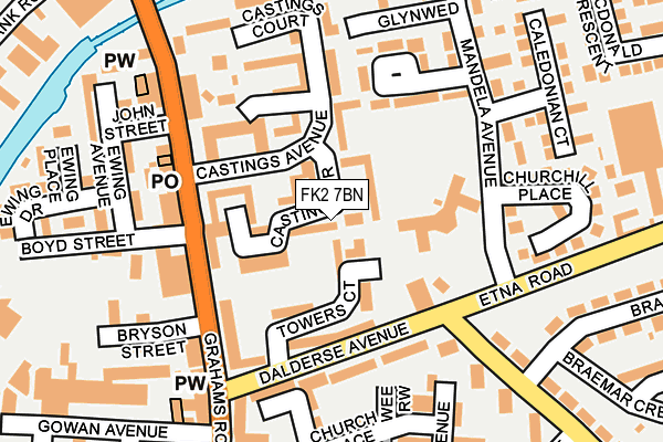 FK2 7BN map - OS OpenMap – Local (Ordnance Survey)