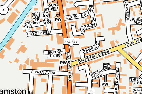 FK2 7BS map - OS OpenMap – Local (Ordnance Survey)