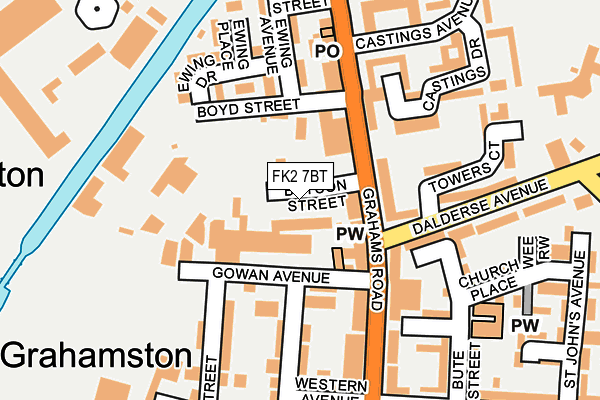 FK2 7BT map - OS OpenMap – Local (Ordnance Survey)
