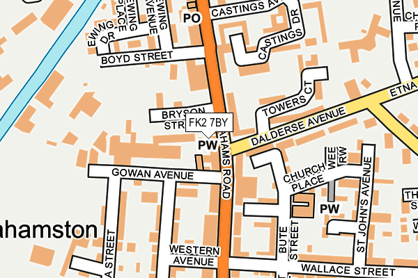 FK2 7BY map - OS OpenMap – Local (Ordnance Survey)