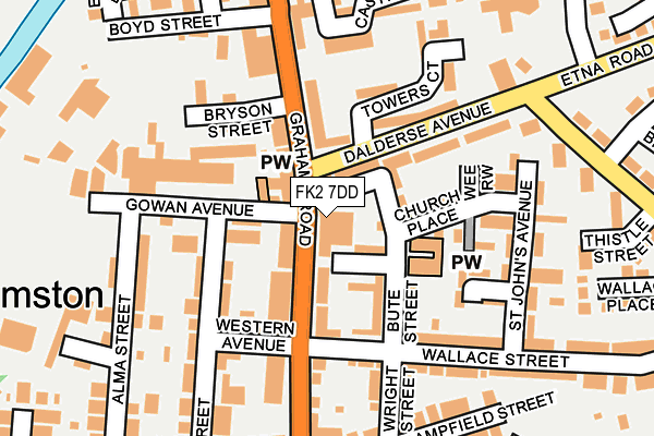 FK2 7DD map - OS OpenMap – Local (Ordnance Survey)