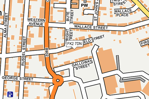 FK2 7DN map - OS OpenMap – Local (Ordnance Survey)