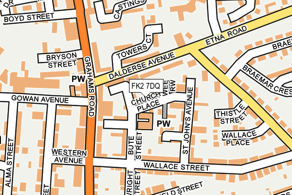 FK2 7DQ map - OS OpenMap – Local (Ordnance Survey)