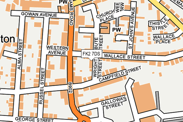 FK2 7DS map - OS OpenMap – Local (Ordnance Survey)