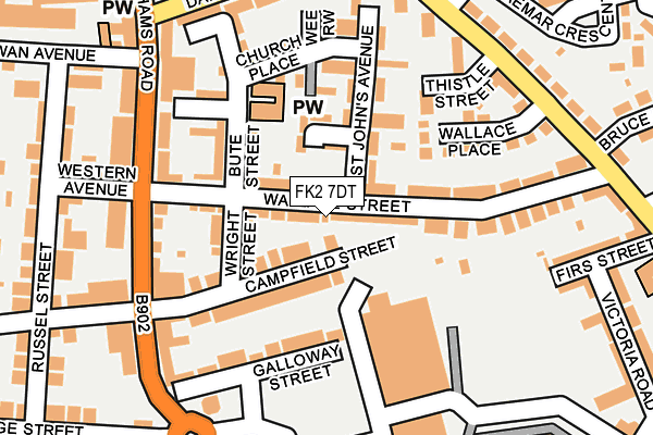 FK2 7DT map - OS OpenMap – Local (Ordnance Survey)