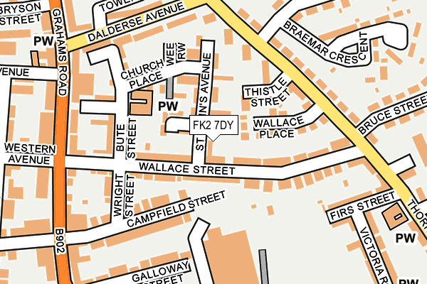 FK2 7DY map - OS OpenMap – Local (Ordnance Survey)