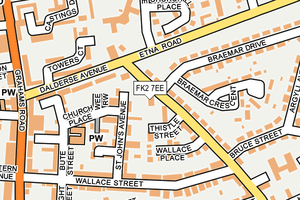 FK2 7EE map - OS OpenMap – Local (Ordnance Survey)