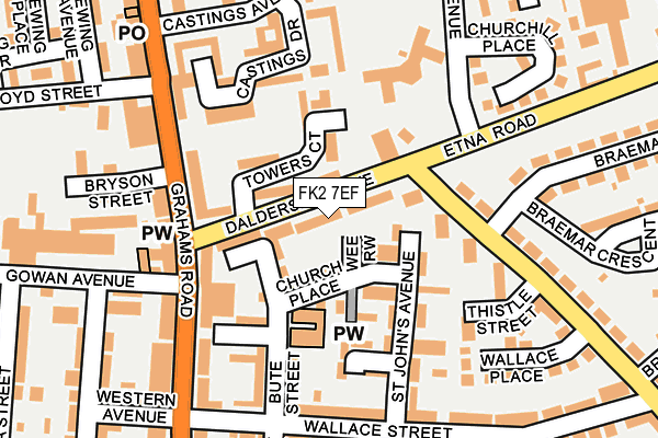 FK2 7EF map - OS OpenMap – Local (Ordnance Survey)