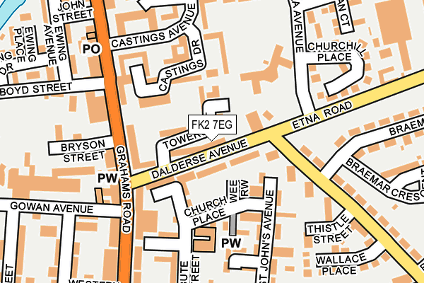 FK2 7EG map - OS OpenMap – Local (Ordnance Survey)