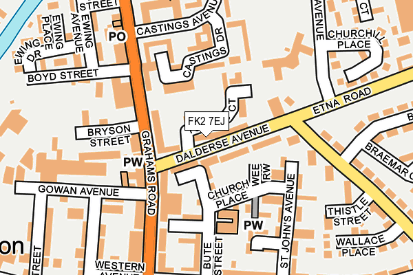 FK2 7EJ map - OS OpenMap – Local (Ordnance Survey)