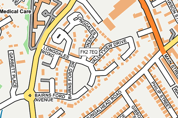 FK2 7EQ map - OS OpenMap – Local (Ordnance Survey)