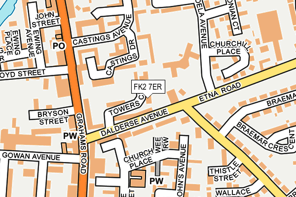 FK2 7ER map - OS OpenMap – Local (Ordnance Survey)