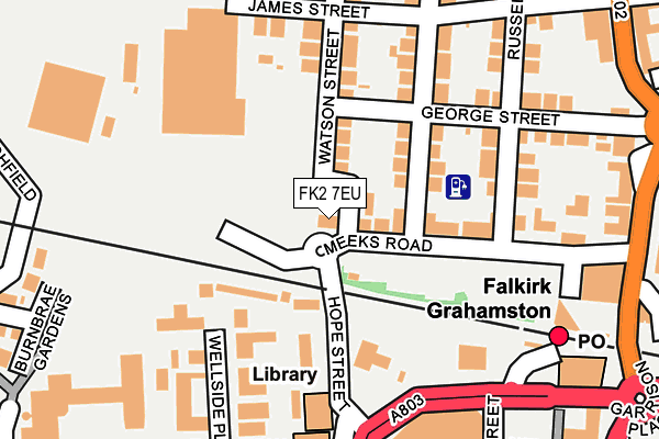 FK2 7EU map - OS OpenMap – Local (Ordnance Survey)