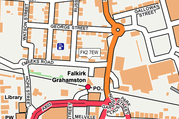 FK2 7EW map - OS OpenMap – Local (Ordnance Survey)