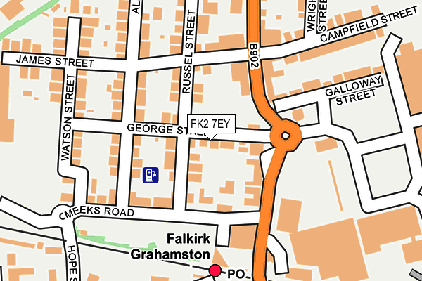 FK2 7EY map - OS OpenMap – Local (Ordnance Survey)