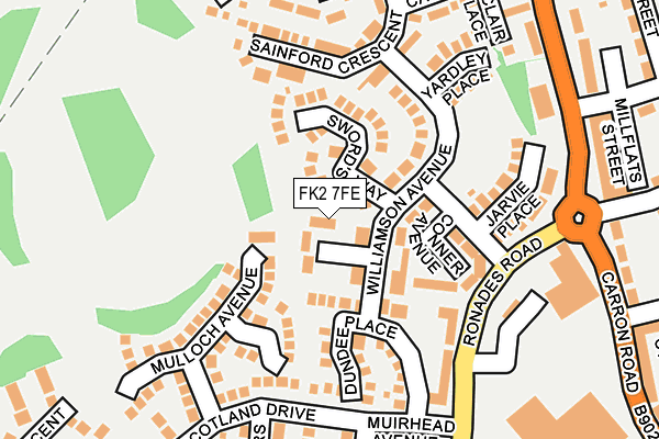 FK2 7FE map - OS OpenMap – Local (Ordnance Survey)