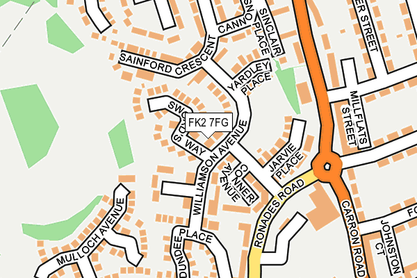 FK2 7FG map - OS OpenMap – Local (Ordnance Survey)