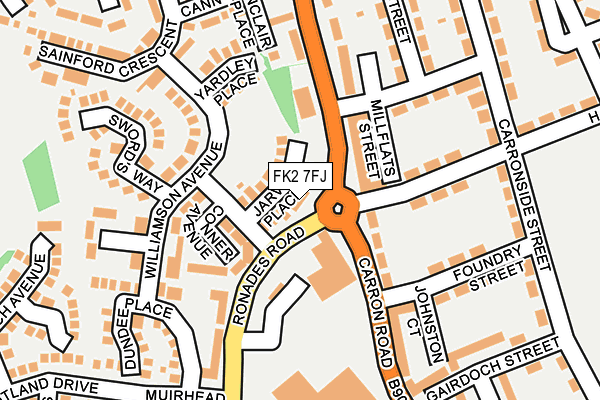 FK2 7FJ map - OS OpenMap – Local (Ordnance Survey)