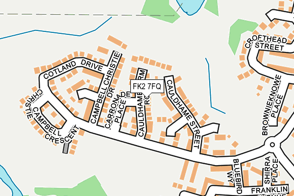 FK2 7FQ map - OS OpenMap – Local (Ordnance Survey)
