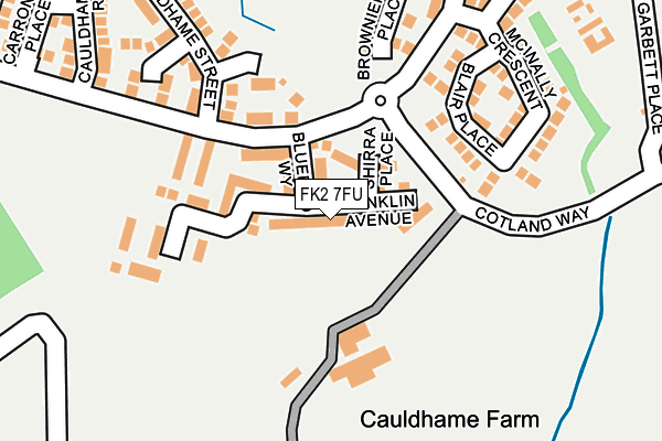 FK2 7FU map - OS OpenMap – Local (Ordnance Survey)