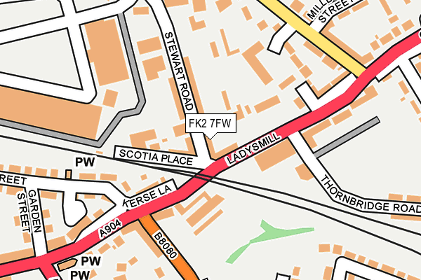 FK2 7FW map - OS OpenMap – Local (Ordnance Survey)