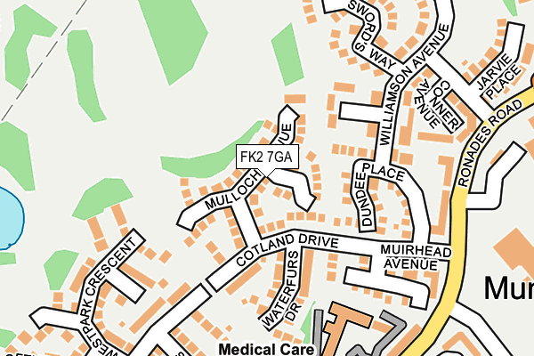 FK2 7GA map - OS OpenMap – Local (Ordnance Survey)