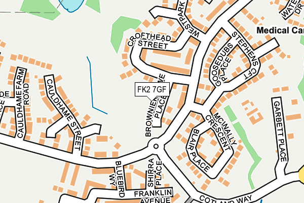 FK2 7GF map - OS OpenMap – Local (Ordnance Survey)