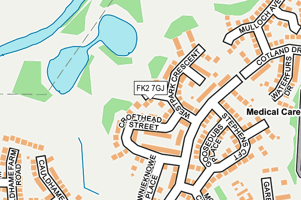 FK2 7GJ map - OS OpenMap – Local (Ordnance Survey)