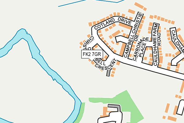 FK2 7GR map - OS OpenMap – Local (Ordnance Survey)