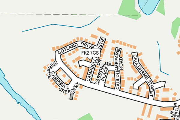 FK2 7GS map - OS OpenMap – Local (Ordnance Survey)