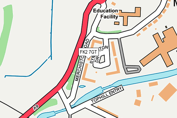 FK2 7GT map - OS OpenMap – Local (Ordnance Survey)