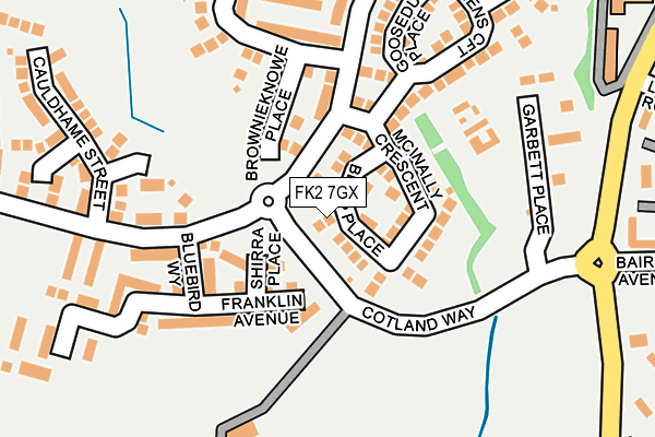 FK2 7GX map - OS OpenMap – Local (Ordnance Survey)