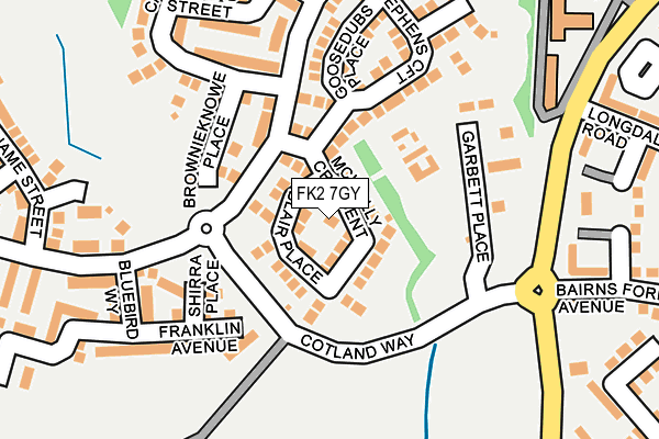 FK2 7GY map - OS OpenMap – Local (Ordnance Survey)