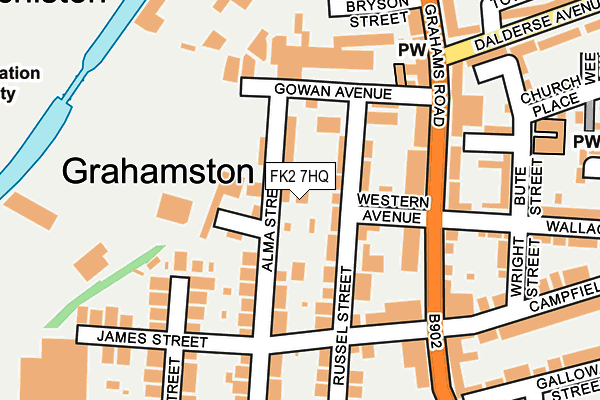 FK2 7HQ map - OS OpenMap – Local (Ordnance Survey)