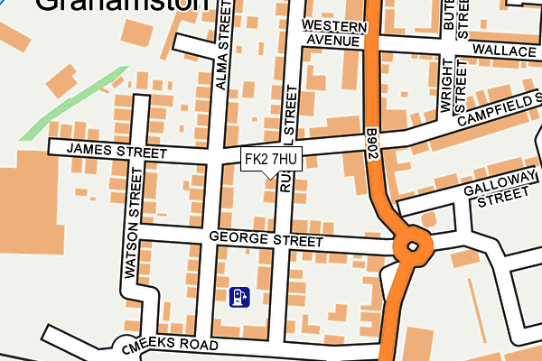 FK2 7HU map - OS OpenMap – Local (Ordnance Survey)