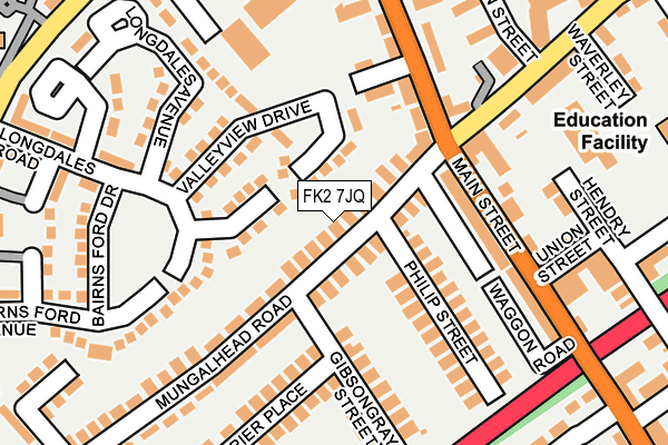 FK2 7JQ map - OS OpenMap – Local (Ordnance Survey)