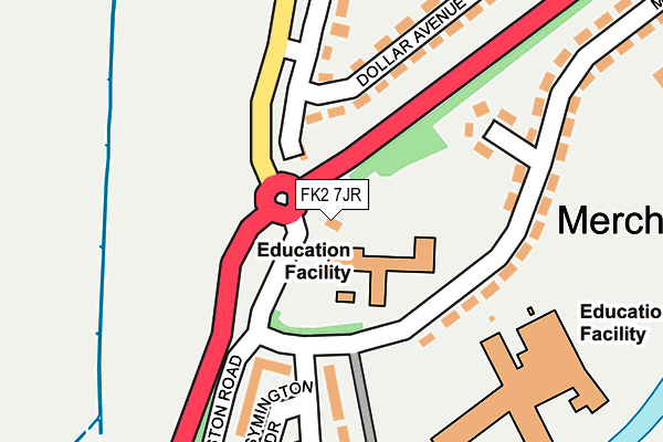 FK2 7JR map - OS OpenMap – Local (Ordnance Survey)