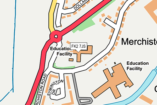 FK2 7JS map - OS OpenMap – Local (Ordnance Survey)