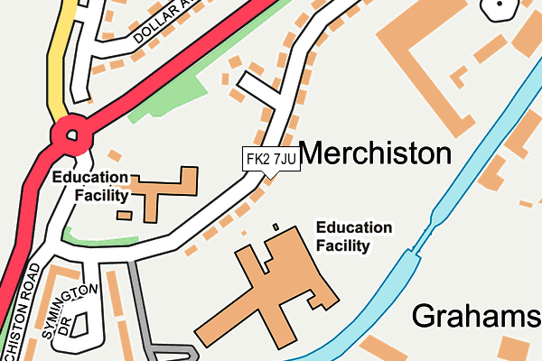 FK2 7JU map - OS OpenMap – Local (Ordnance Survey)