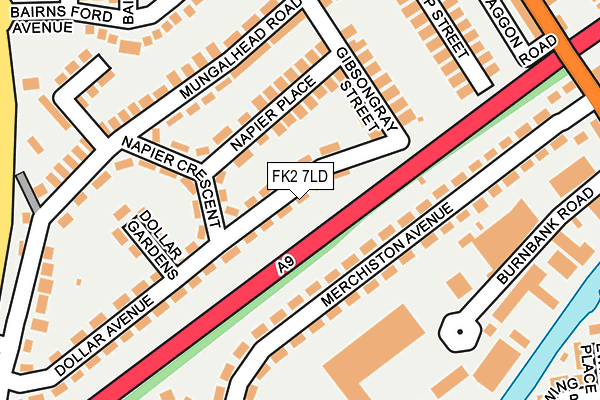 FK2 7LD map - OS OpenMap – Local (Ordnance Survey)