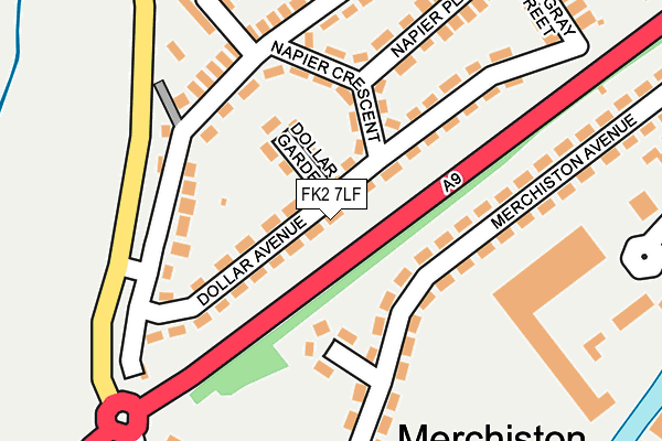 FK2 7LF map - OS OpenMap – Local (Ordnance Survey)