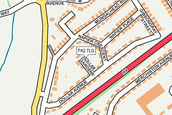 FK2 7LG map - OS OpenMap – Local (Ordnance Survey)