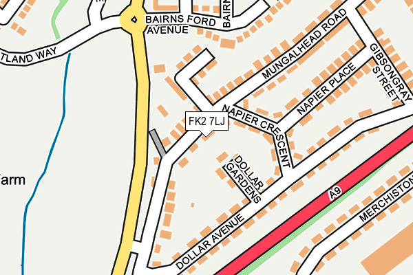 FK2 7LJ map - OS OpenMap – Local (Ordnance Survey)