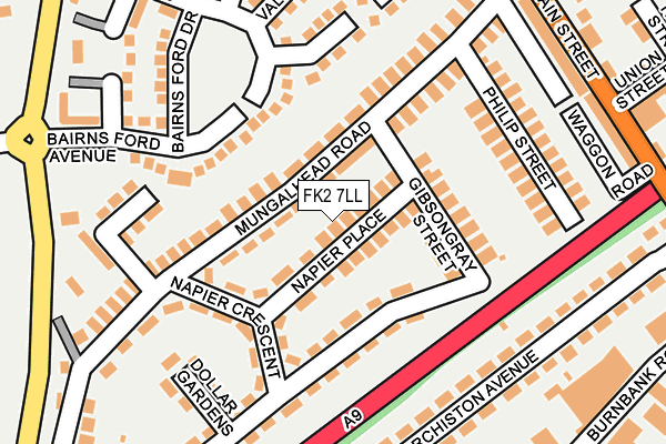 FK2 7LL map - OS OpenMap – Local (Ordnance Survey)