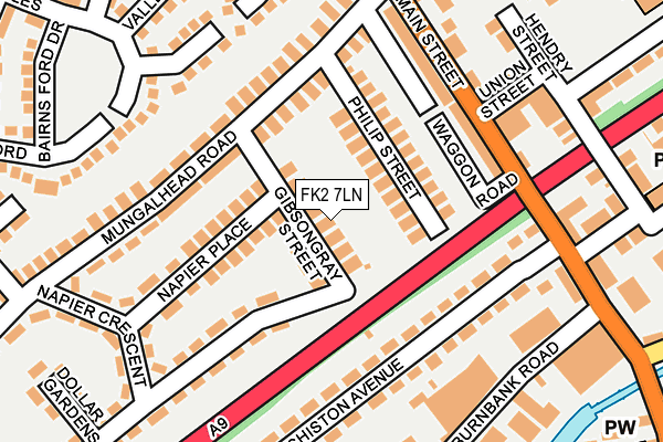 FK2 7LN map - OS OpenMap – Local (Ordnance Survey)